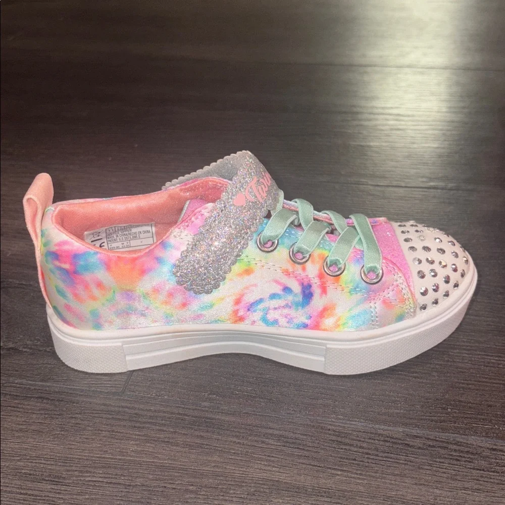 NEW Skechers Twinkle Toes Spark Stormy Brights Slip on Light up Sneakers Size 11 - Picture 6 of 14